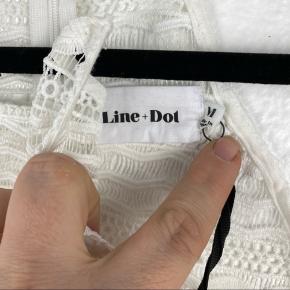 LINE & DOT Daiguri White Lace Halter Dress, M, NWT - Picture 7 of 10